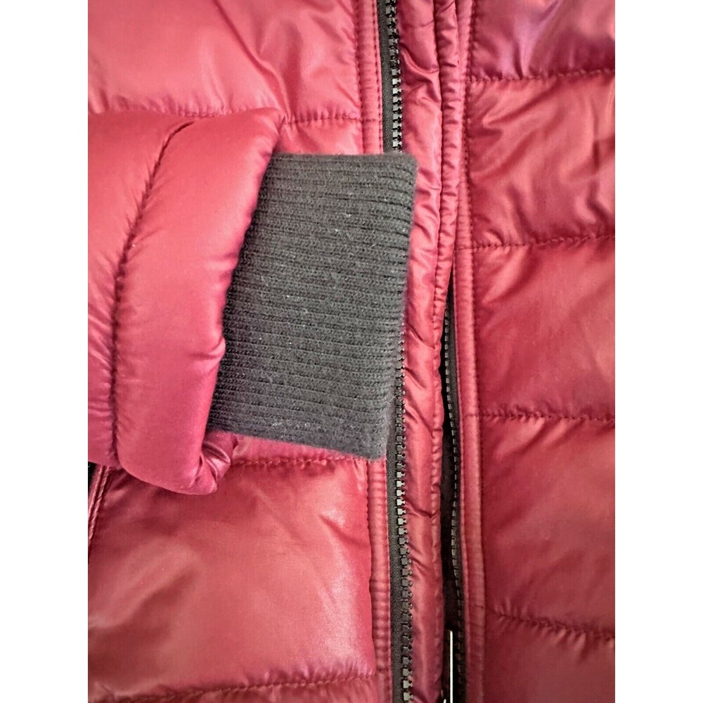 Guess Kids Toddlers Boys Puffer Hooded Jacket Trendy Holidays Red Burgundy S(4) - Picture 5 of 12